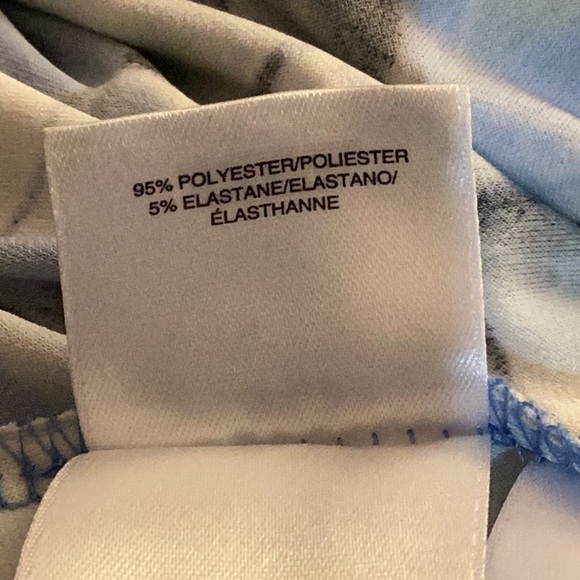 Anne Klein Petite NWT Marina Blue & Green Floral Top Small - Picture 4 of 10